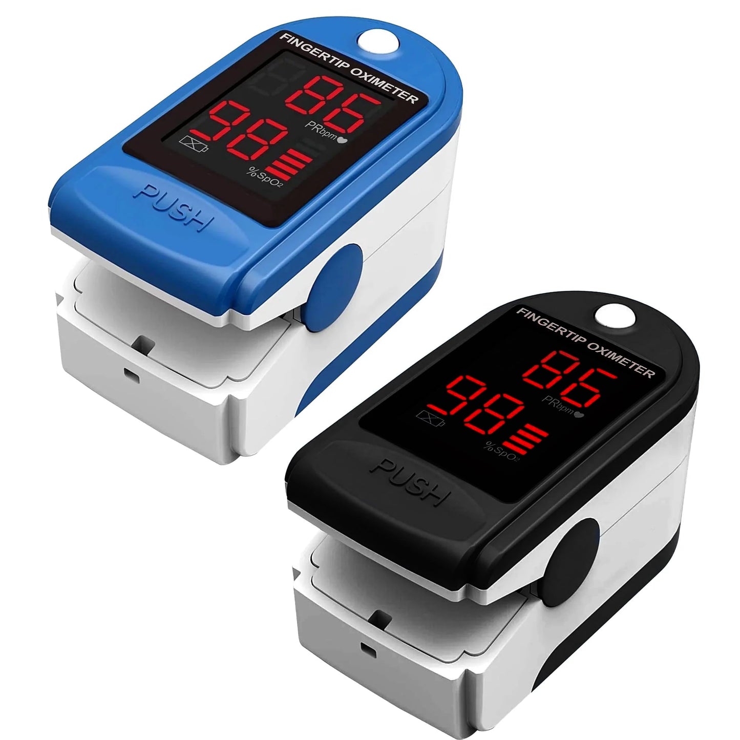 2 Pcs Finger Pulse Oximeter, Oxygen Saturation Monitor, Pulse Oximeter Fingertip o2 Monitor for Pediatric and Adult - Sports Use Only