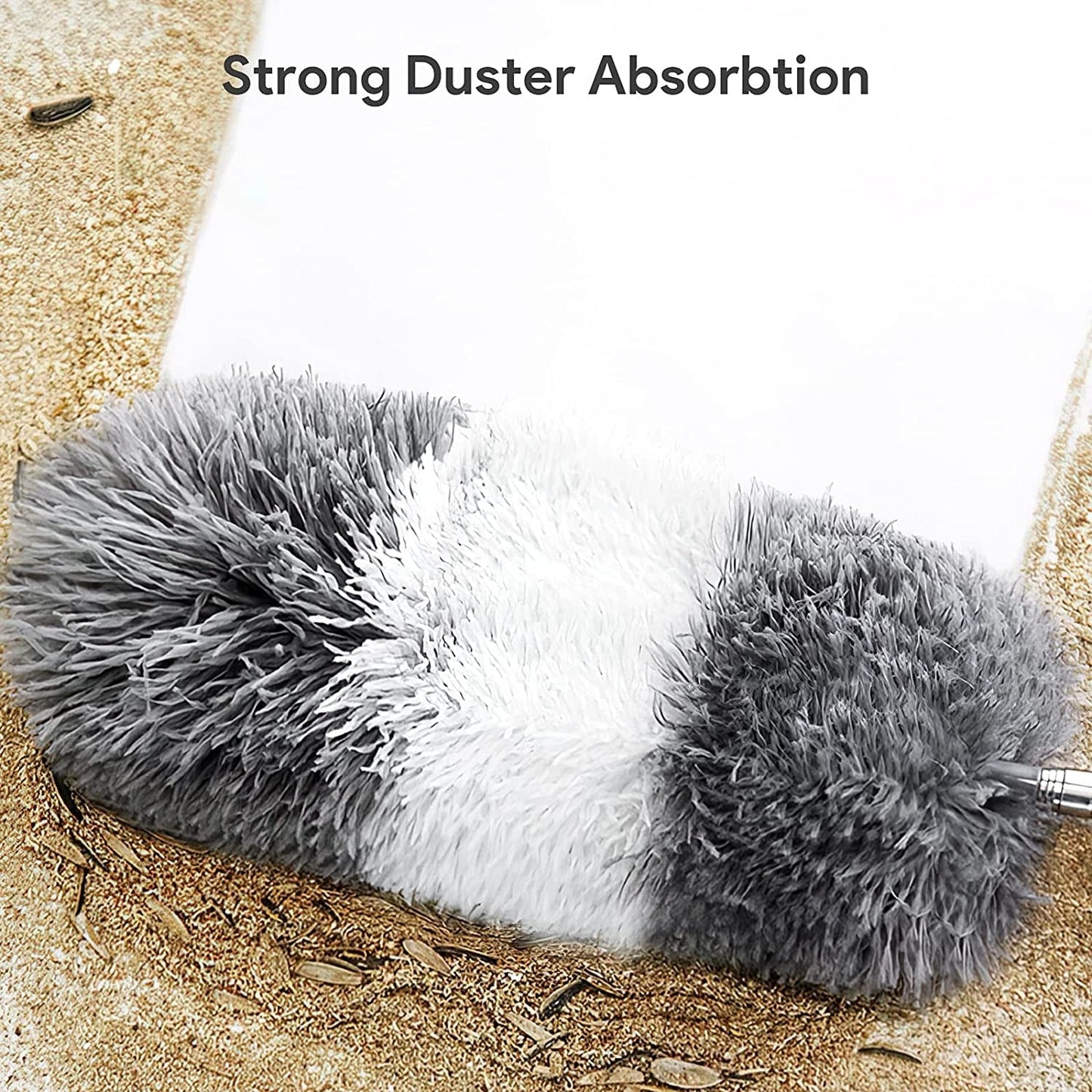 Microfiber Duster, 7PCS with Detachable Extension Pole(Stainless Steel) 30-100" Duster Cleaning Kit