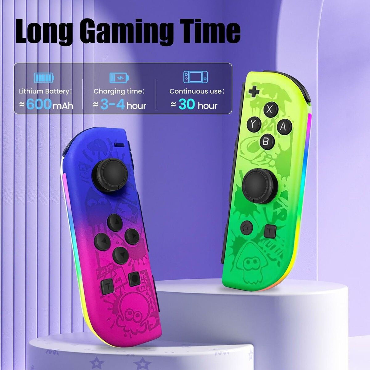 Colorfish Game Controller (L/R) for Nintendo Switch Controller- Special Edition Wireless Game Joypad