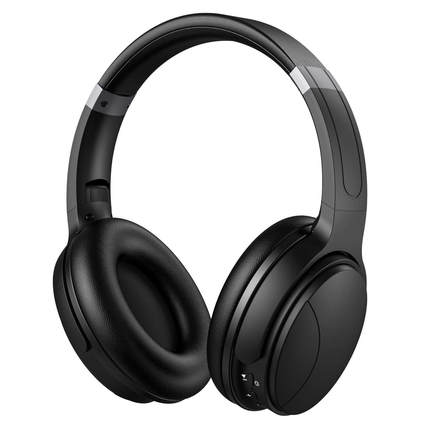 Noise Cancelling Headphones, Wireless Bluetooth Over Ear Headphones with Microphone, Black, Q8